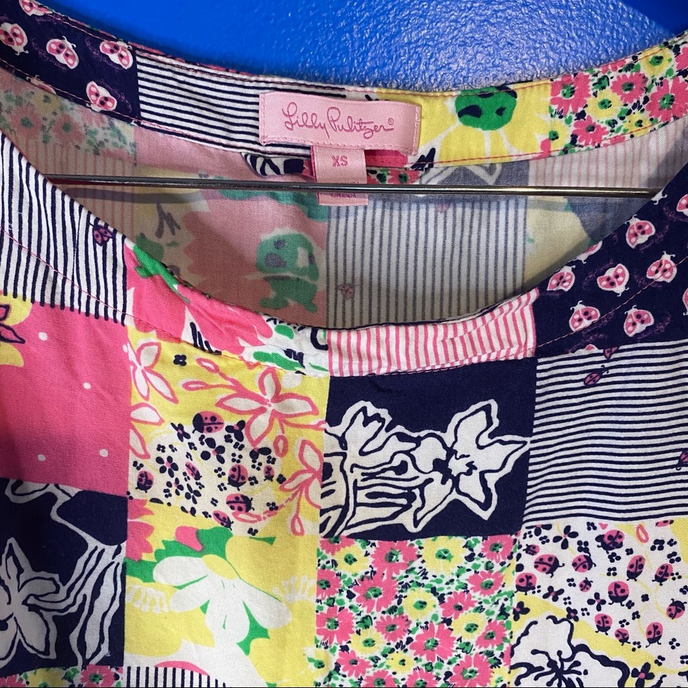 Lilly Pulitzer Rae Patchwork Mini Shift Dress Mul… - image 7